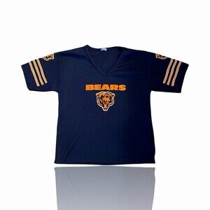 Franklin Chicago Bears Youth Jersey Shirt V-Neck Navy Blue Orange Size M